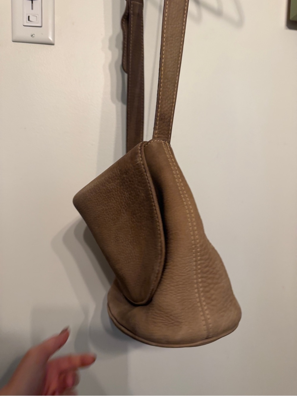 Coach Vintage Sonoma Large Flap 4935 Soft Textured Nubuck Leather in Sand Italy - Picture 4 of 13
